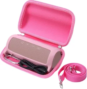 Khanka Hard Travel Case   Silicone Case Replacement for JBL Flip 6 Waterproof Portable Bluetooth Speaker (Pink)