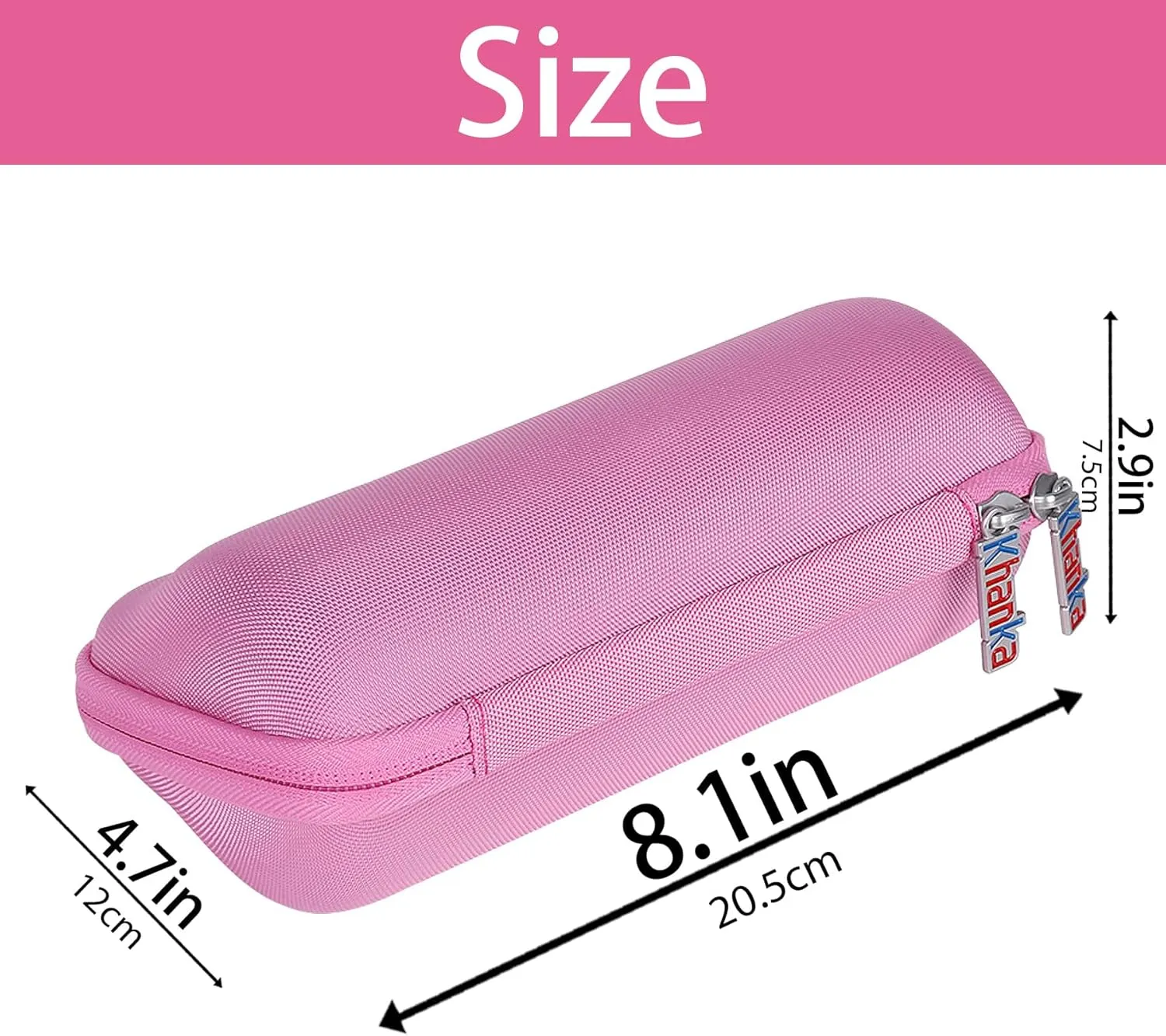 Khanka Hard Travel Case   Silicone Case Replacement for JBL Flip 6 Waterproof Portable Bluetooth Speaker (Pink)