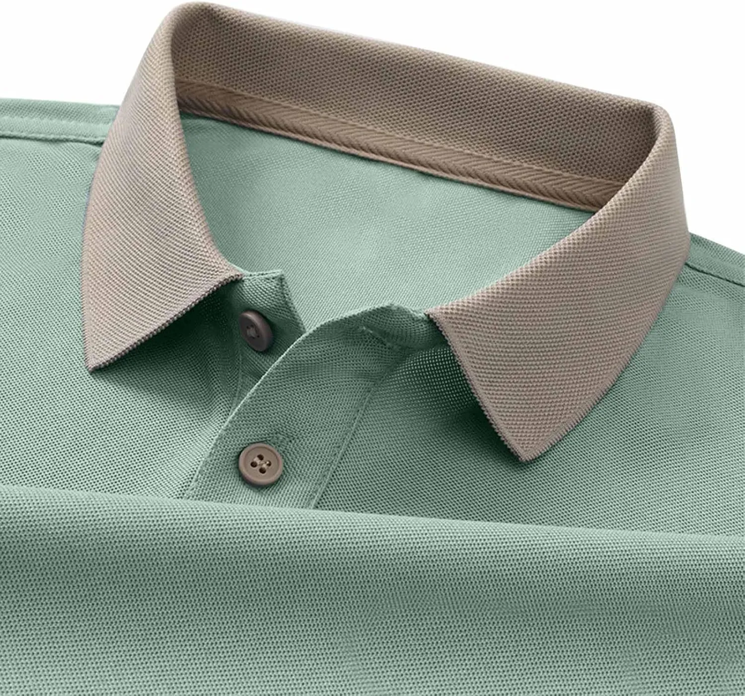 Korean Style Color Block Polo Shirts Mens Slim Fit Golf Tee Tops Summer Short Sleeve Button Collared Athletic Blouse