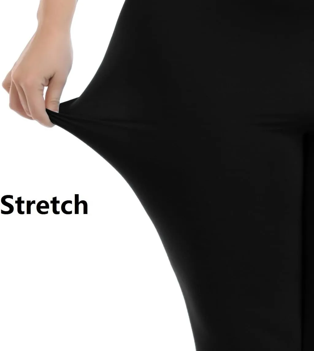 Kotii Women's Soft Full Length Leggings High Waist Ankle Length Leggings Pants Tights