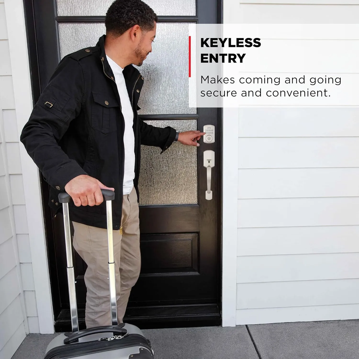 Kwikset Powerbolt 250 10-Button Keypad Satin Nickel Transitional Electronic Deadbolt Door Lock, Featuring Convenient keyless Entry, Customizable User Codes and auto Locking