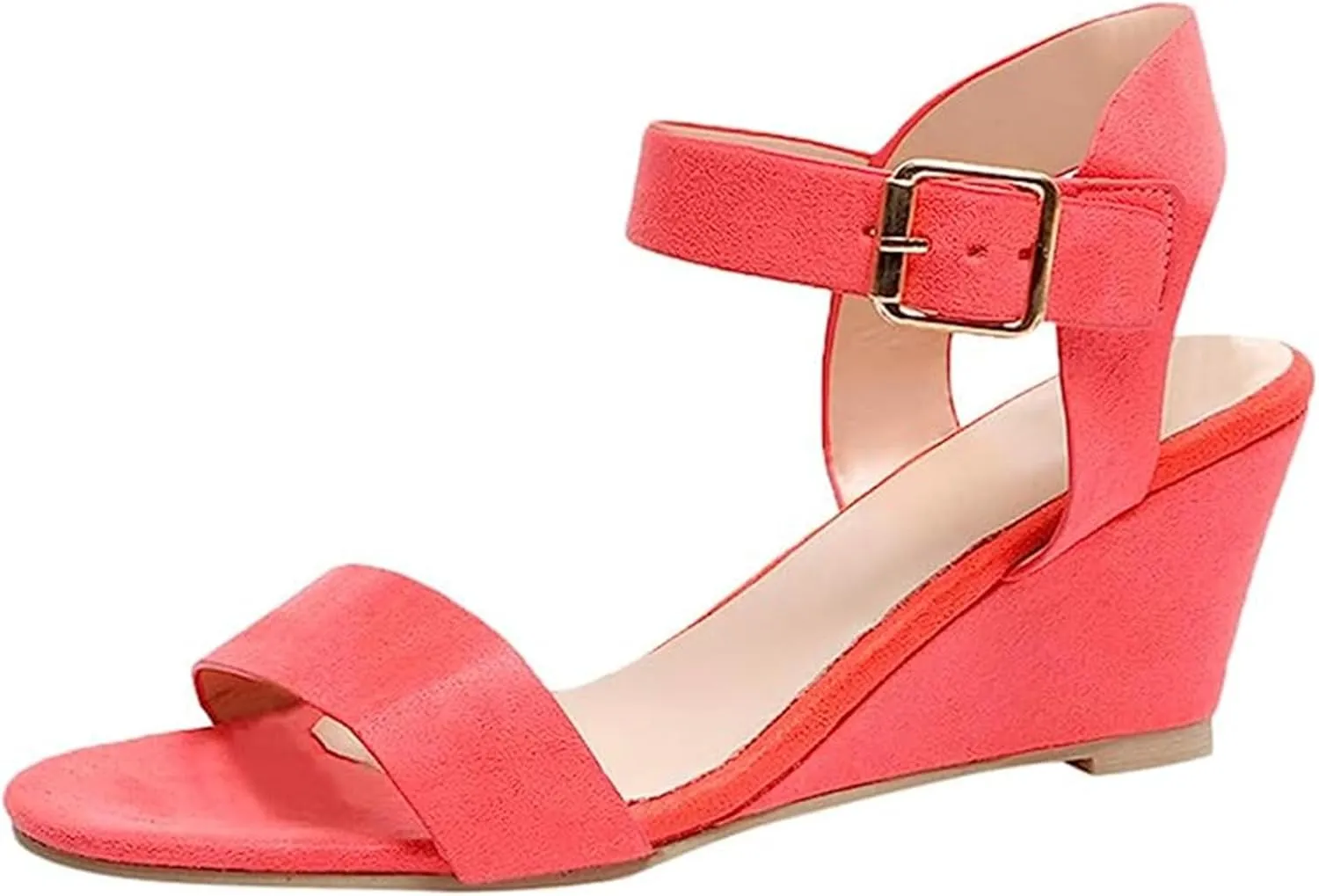 Ladmiple Sandals for Women Platform, Flat Wedge Ankle Buckle Sandals Summer Beach Sandals Open Toe Espadrille Platform