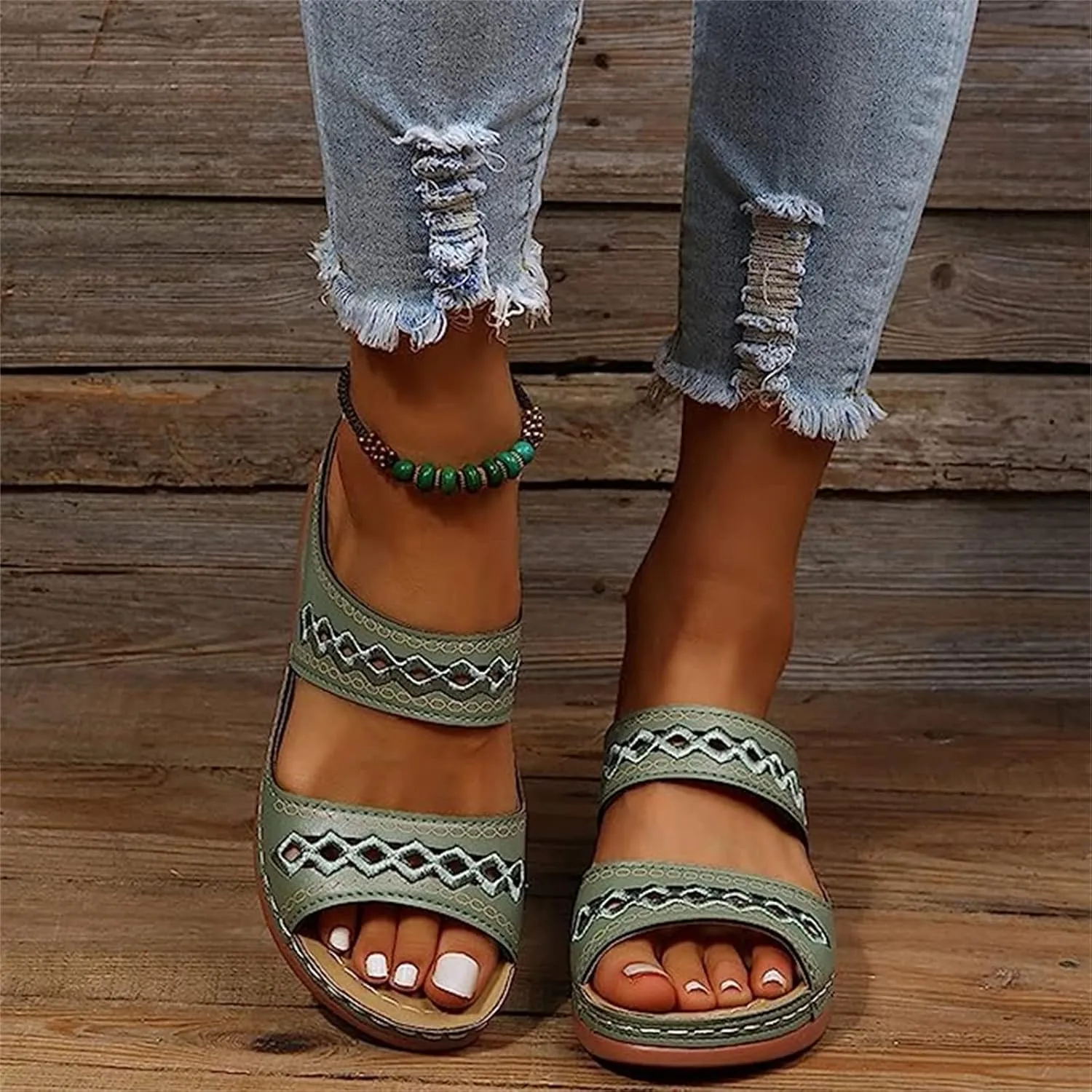 Ladmiple Sandals Women Comfortable Dressy Arch Support Orthotic Flips Flops Plantar Fasciitis Orthopedic Slides for Flat feet