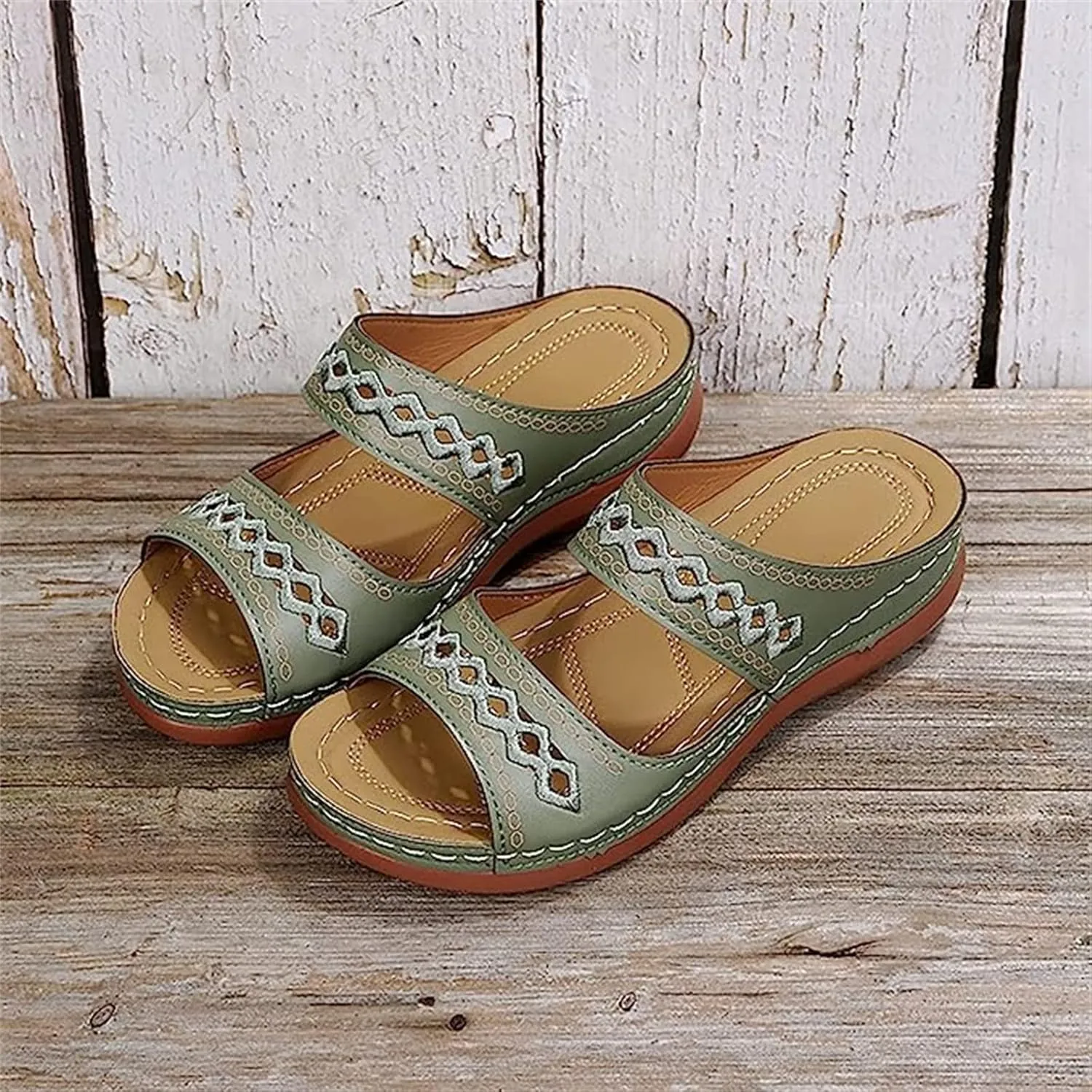 Ladmiple Sandals Women Comfortable Dressy Arch Support Orthotic Flips Flops Plantar Fasciitis Orthopedic Slides for Flat feet