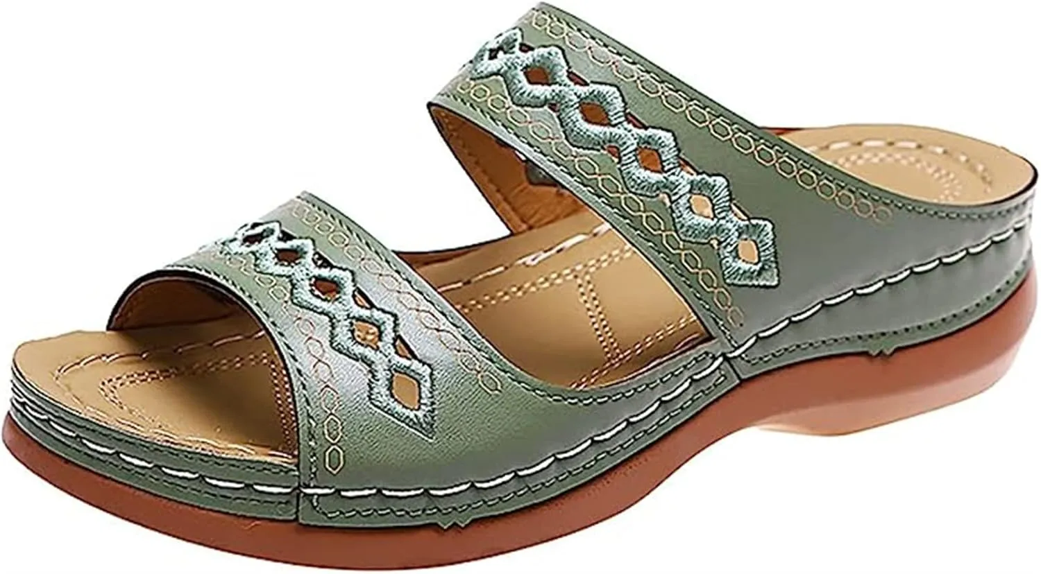 Ladmiple Sandals Women Comfortable Dressy Arch Support Orthotic Flips Flops Plantar Fasciitis Orthopedic Slides for Flat feet
