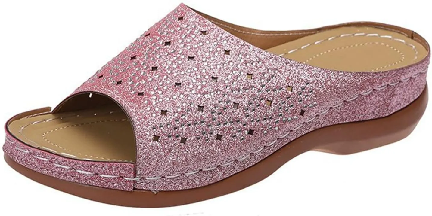 Ladmiple Sandals Women Fashion Dressy Summer Casual Arch Support Orthopedic Flip Flops Soft Comfortable Orthotic Slides 2024