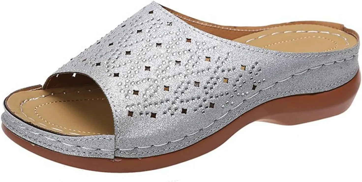 Ladmiple Sandals Women Fashion Dressy Summer Casual Arch Support Orthopedic Flip Flops Soft Comfortable Orthotic Slides 2024