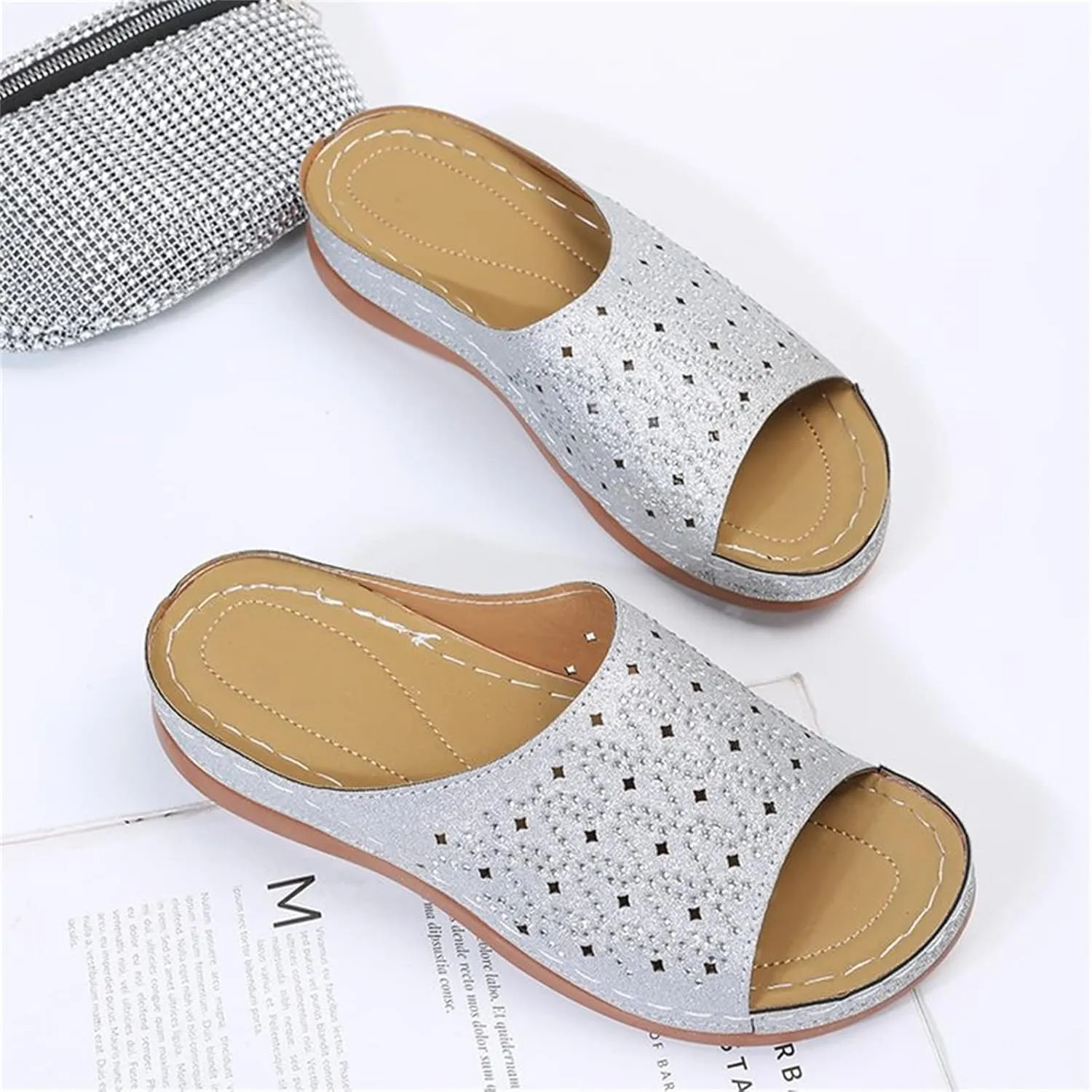 Ladmiple Sandals Women Fashion Dressy Summer Casual Arch Support Orthopedic Flip Flops Soft Comfortable Orthotic Slides 2024
