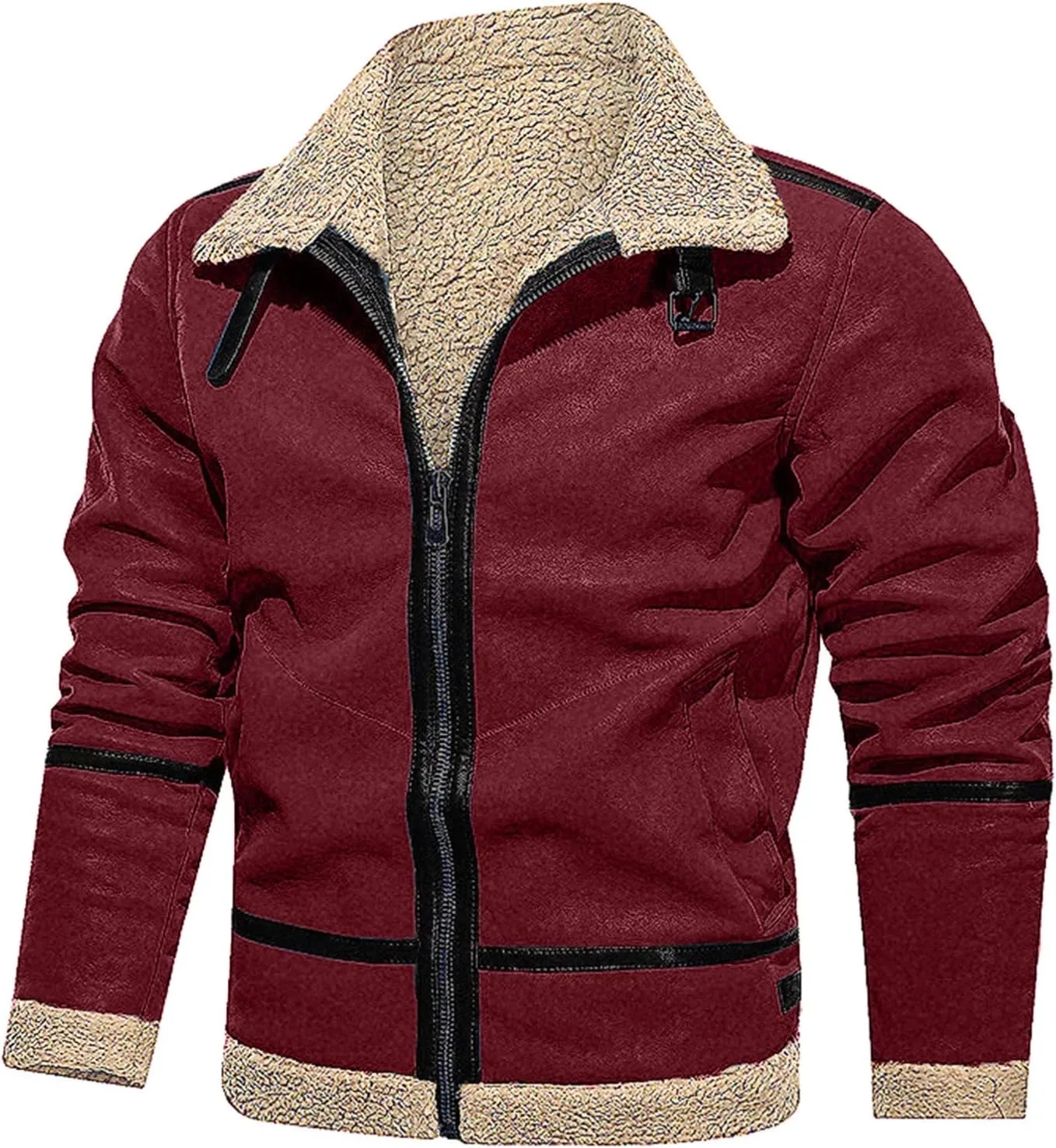 LCMTWX Men's Winter Jacket Windproof Stand Collar Knitted Splice Sweater Coat Casual Cardigan Stylish Outwear Coats for