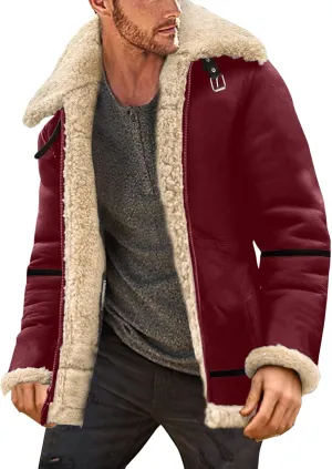 LCMTWX Men's Winter Jacket Windproof Stand Collar Knitted Splice Sweater Coat Casual Cardigan Stylish Outwear Coats for