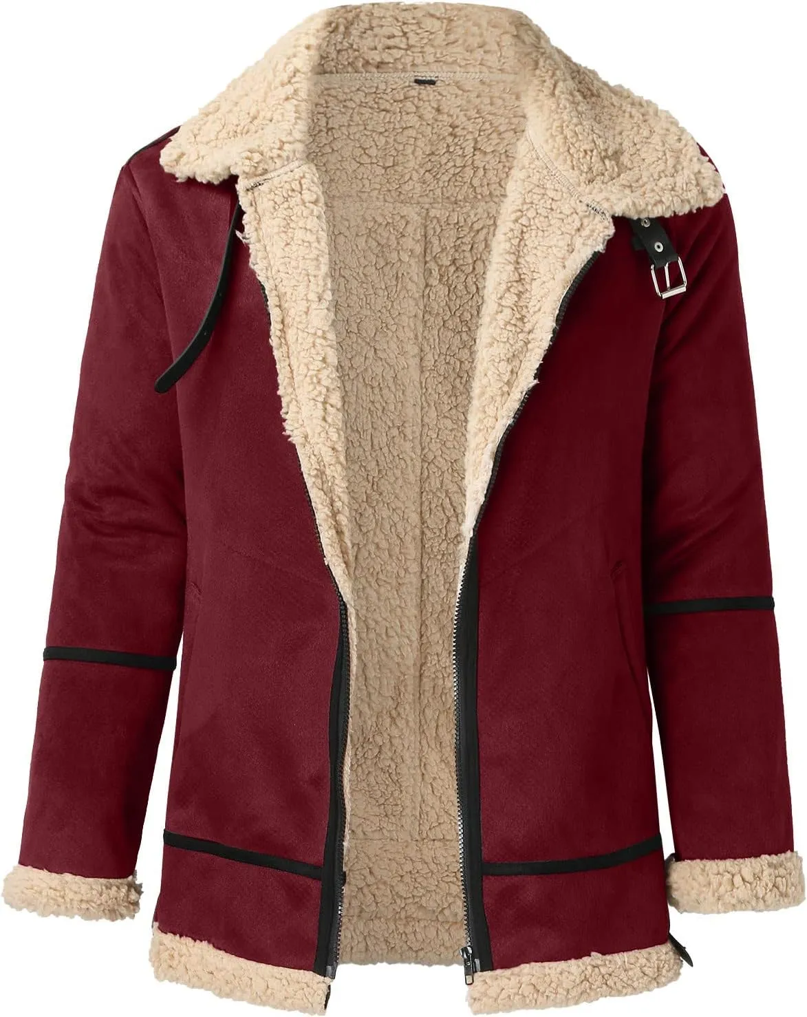 LCMTWX Men's Winter Jacket Windproof Stand Collar Knitted Splice Sweater Coat Casual Cardigan Stylish Outwear Coats for