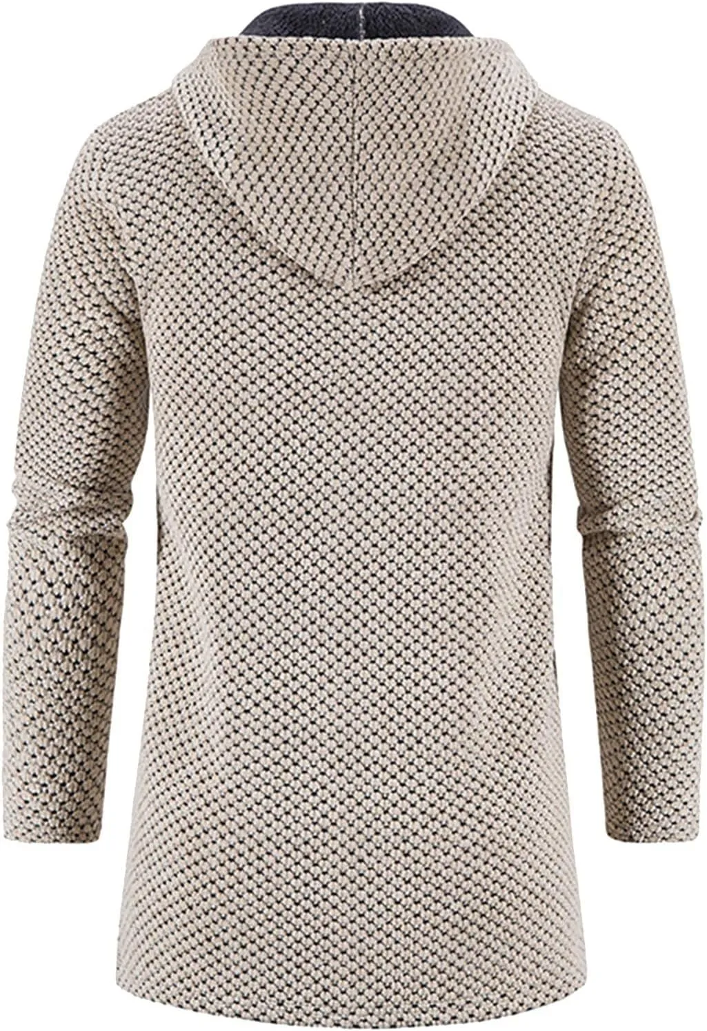 LCMTWX Winter Jackets for Men Plaid Print Hooded Zipper Pocket Long Sleeve Shirt Patchwork Jacket Loose Winter Coats for