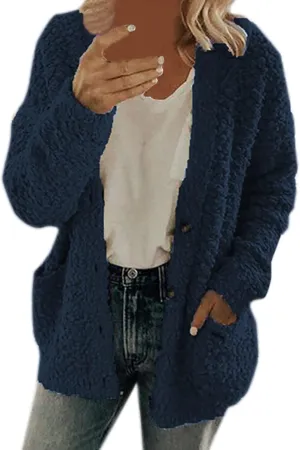 LCMTWX Womens Winter Fuzzy Fleece Jacket Outdoor Slim Outwear Office Casual Plush Cardigan Trendy Overcoat Hooded Coats