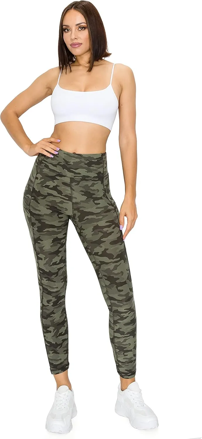 Leggings Depot High Waist 7/8 Leggings for Women Workout Yoga Pants with Pockets