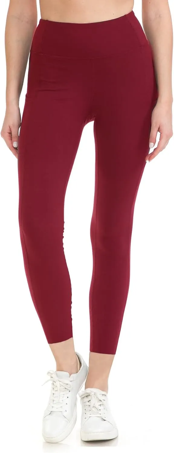 Leggings Depot High Waist 7/8 Leggings for Women Workout Yoga Pants with Pockets