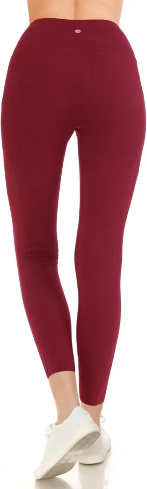 Leggings Depot High Waist 7/8 Leggings for Women Workout Yoga Pants with Pockets