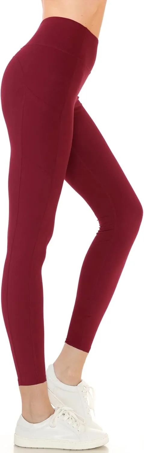 Leggings Depot High Waist 7/8 Leggings for Women Workout Yoga Pants with Pockets