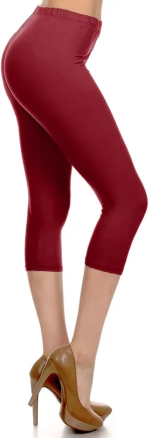 Leggings Depot Women's High Waist Leggings Soft 1 Waistband Solid Pants - Regular, Plus, 1X3X, 3X5X