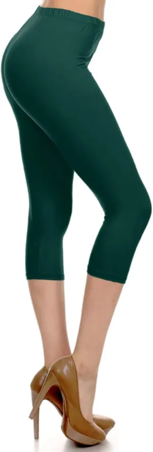 Leggings Depot Women's High Waist Leggings Soft 1 Waistband Solid Pants - Regular, Plus, 1X3X, 3X5X