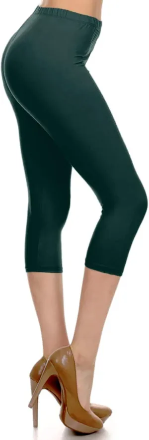 Leggings Depot Women's High Waist Leggings Soft 1 Waistband Solid Pants - Regular, Plus, 1X3X, 3X5X