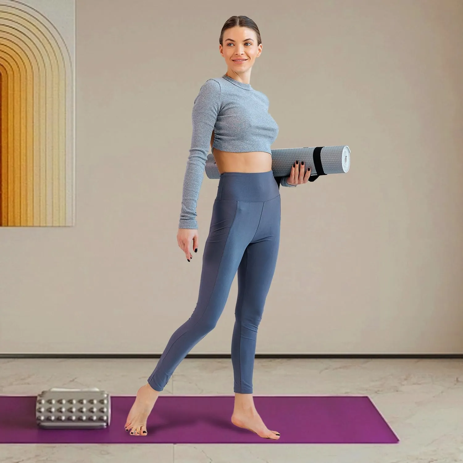 Leggings for Women with Pockets - High Waisted Workout Leggings for Women Running Exercise
