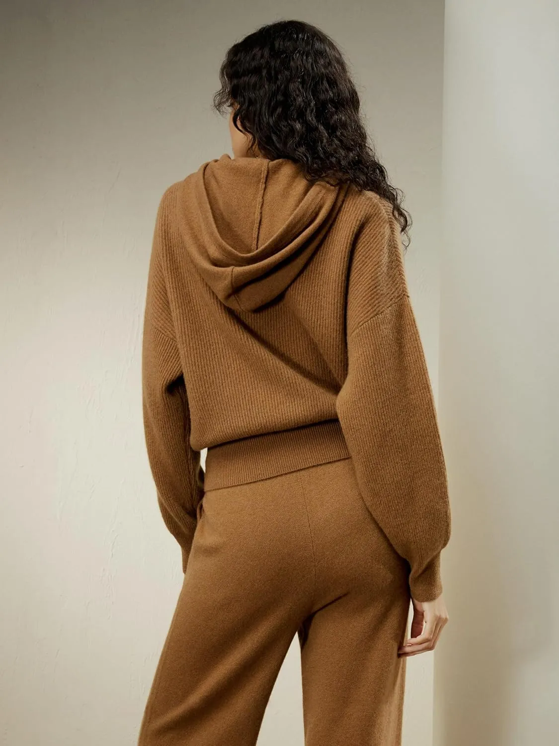 LilySilk Womens Pullover Sweater 100% Cashmere Oversized Hoodie with Detached Hood for Fall & Winter Causal