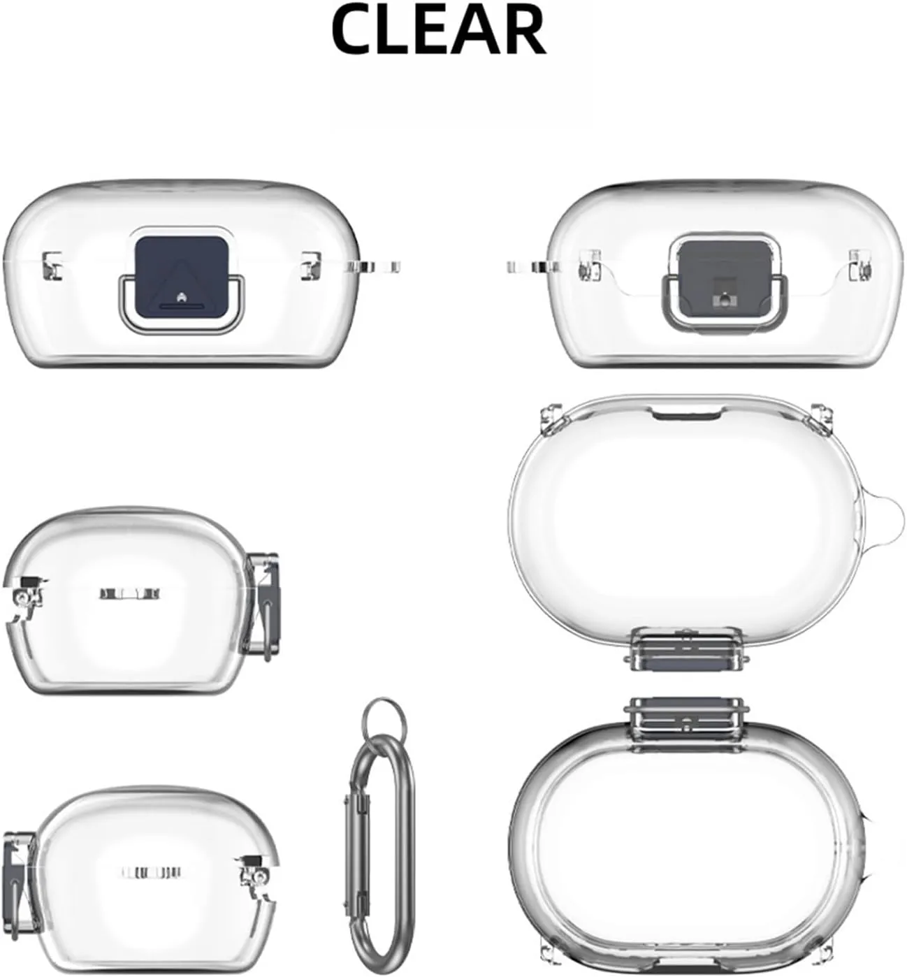 Lock Case Compatible with Bose QuietComfort Earbuds 2024 with Keychain and Cleaning Kit, Clear TPU Protective Cover Compatible with Bose New QuietComfort Wireless Noise