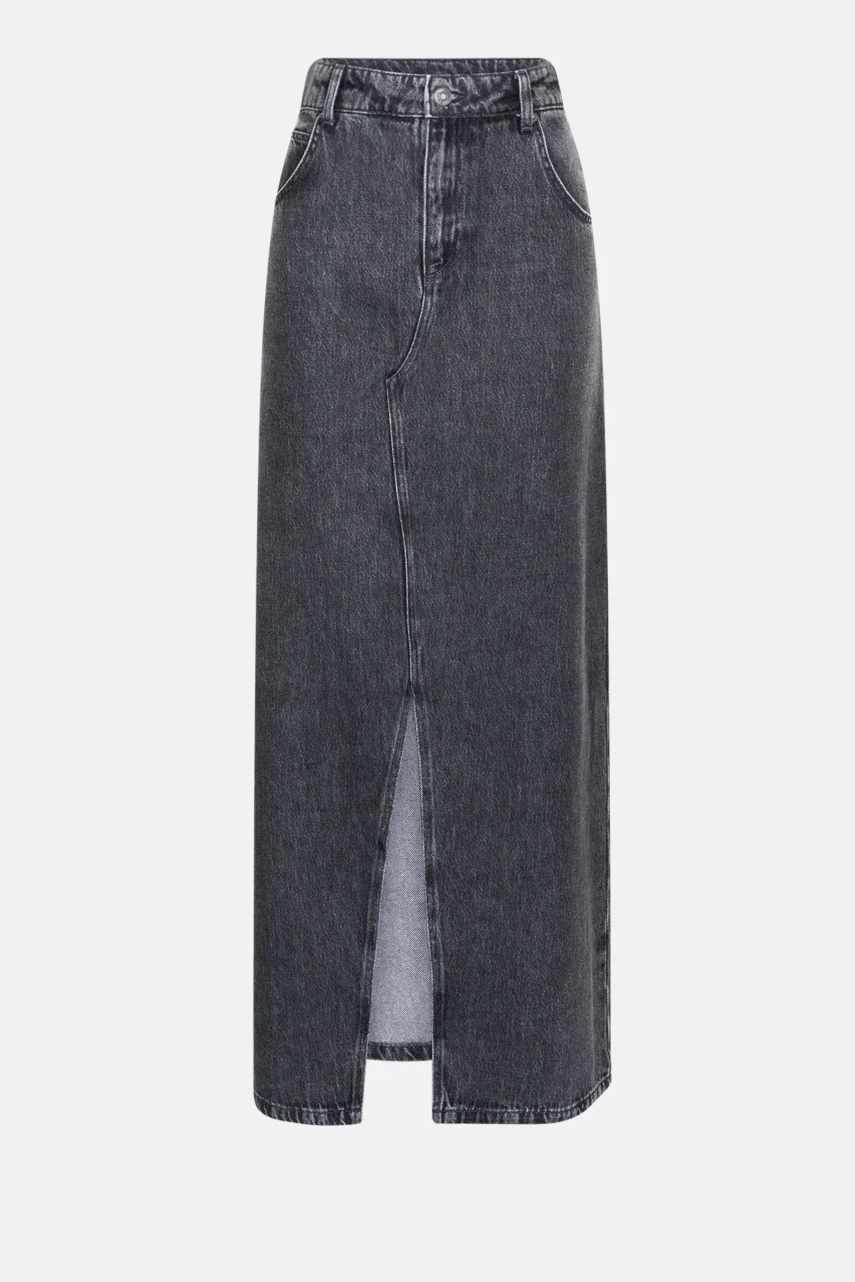 Lolita Long Denim Skirt | Dark Grey