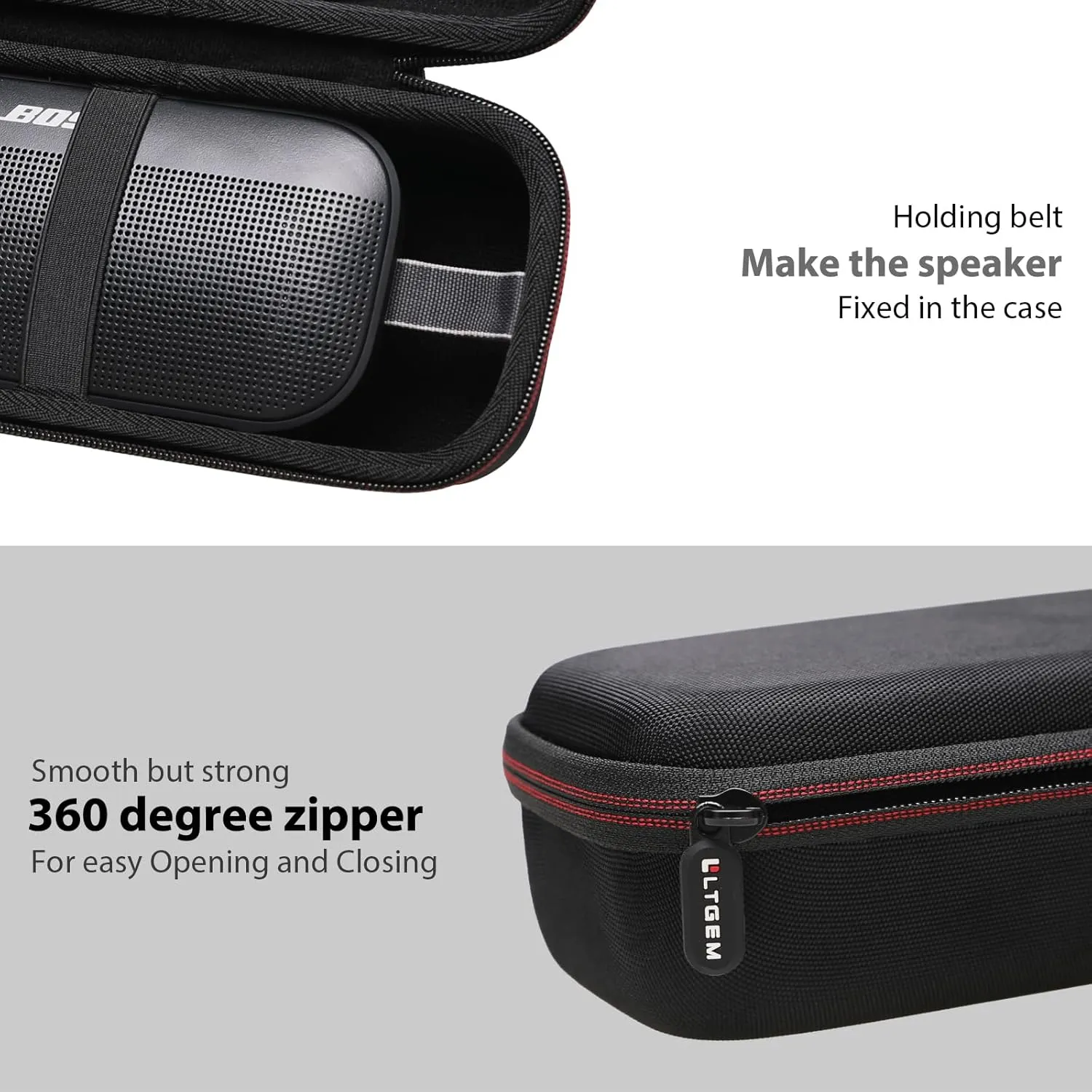 LTGEM Hard Travel Case for Soundcore Motion 300 Wireless Hi-Res Portable Speaker - Protective Carrying Case Bag
