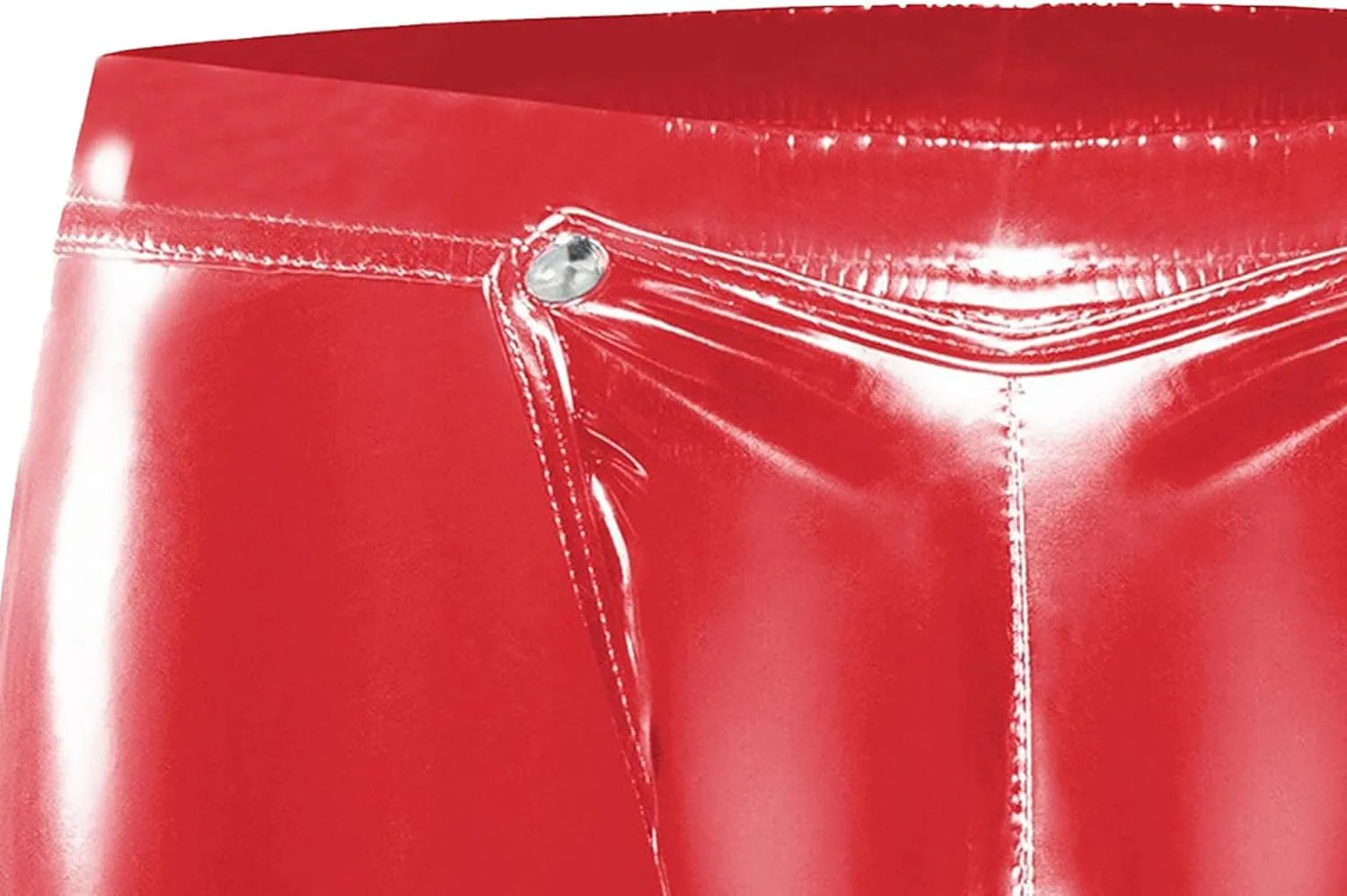 Maiyifu-GJ Men's PU Leather Boxer Briefs Faux Leather Boxer Shorts Fashion Slim Fit Sexy Bikini Underwear with Pouch