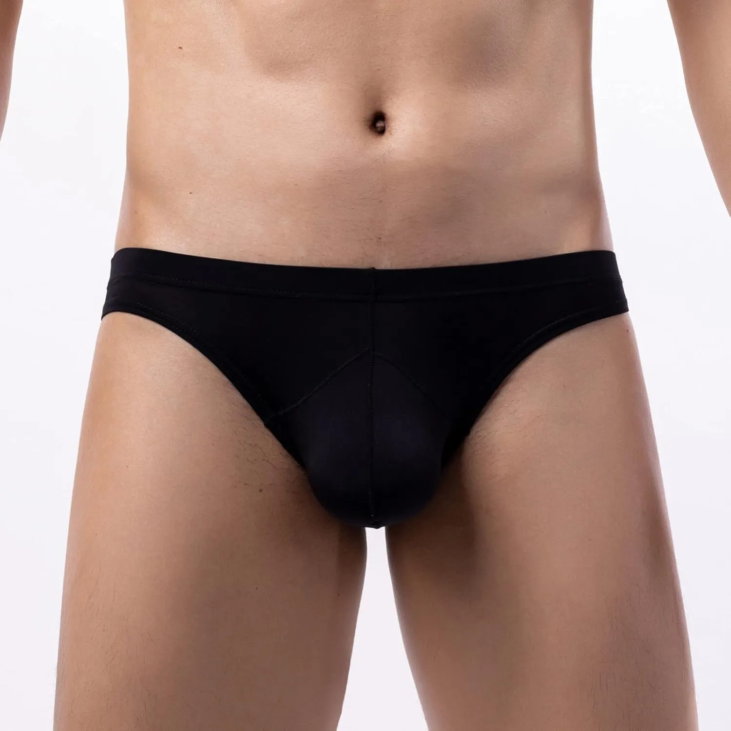 Male Thongs and G-Strings Sexy Mens Bulge Pouch Sissy G-String Exotic Jockstrap Nightwear Butt-Flaunting Soft Briefs