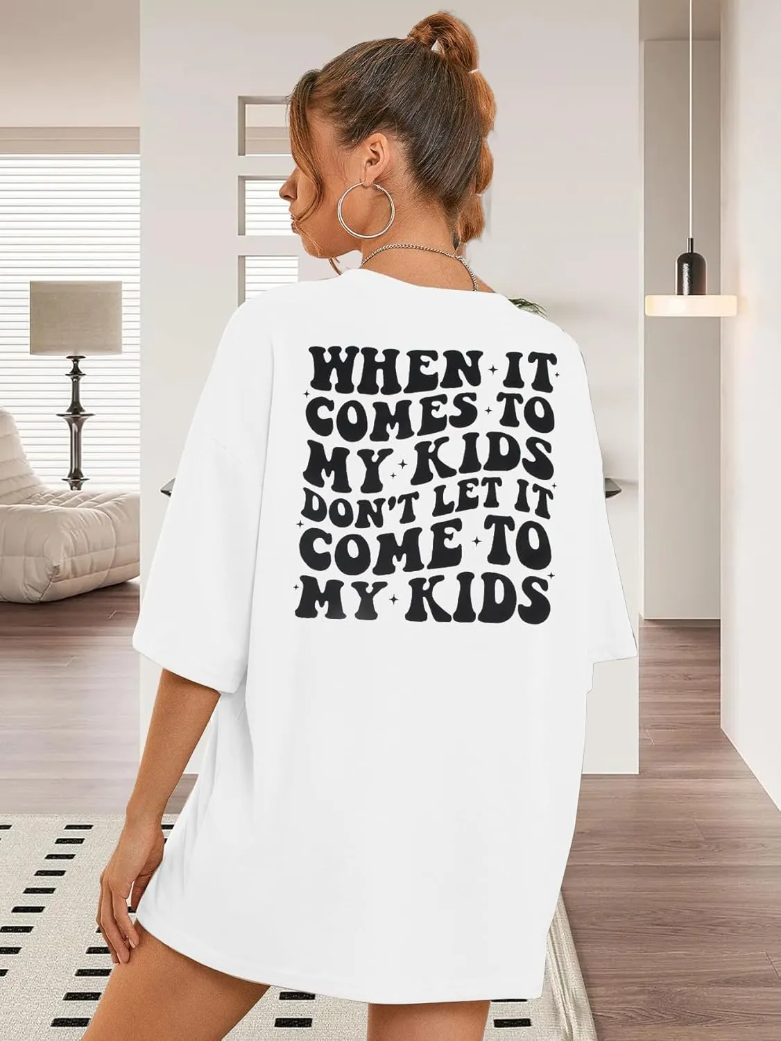 Mama Shirts Mom Life Tshirt Women Oversized Moms Club Shirt Funny Rock Mom Tee Shirt Casual Graphic Short Sleeve Tops