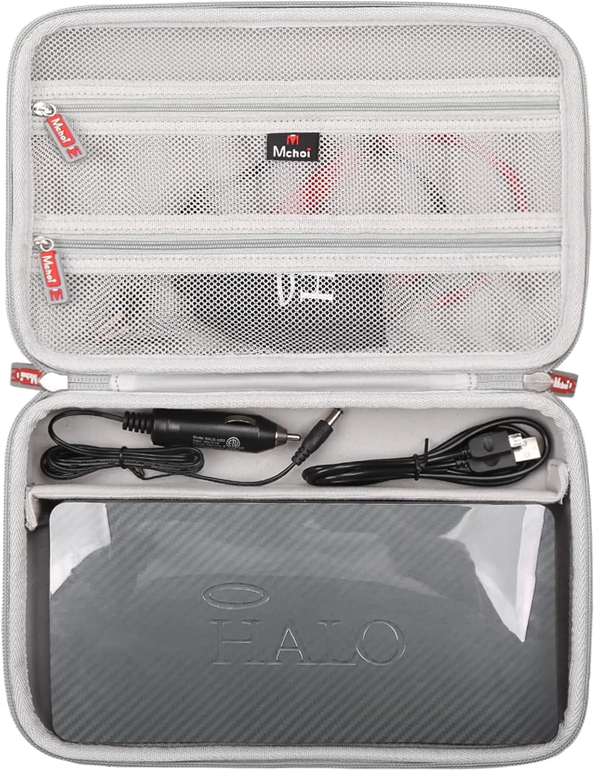 Mchoi Hard Case for Halo Bolt Air 58830/58830/57720 / ACDC Max 55500 mWh Portable Emergency Power Kit, Waterproof Shockproof Car Jump Starter Protective Case