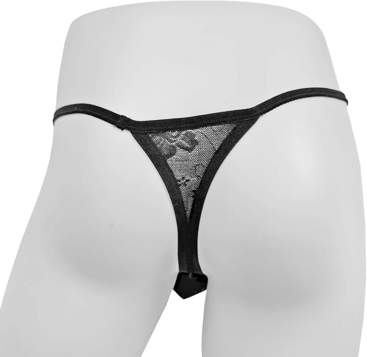 Men Lace Thong Underwear Funny Gay Bulge Pouch Briefs Jockstraps Erotic G Strings Low Waist Hole in Front Nightwear