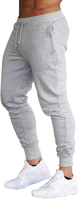 Men's Athletic Running Sweatpants Mens Pocket Trousers Beam Drawstring Men's Pants Men's Athletic Running Sweatpants