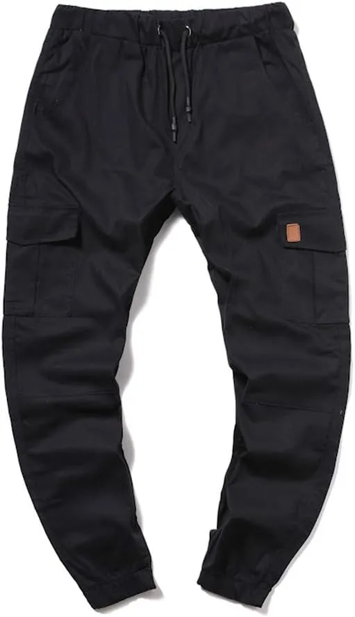 Men's Athletic Running Sweatpants Mens Pocket Trousers Beam Drawstring Men's Pants Men's Athletic Running Sweatpants