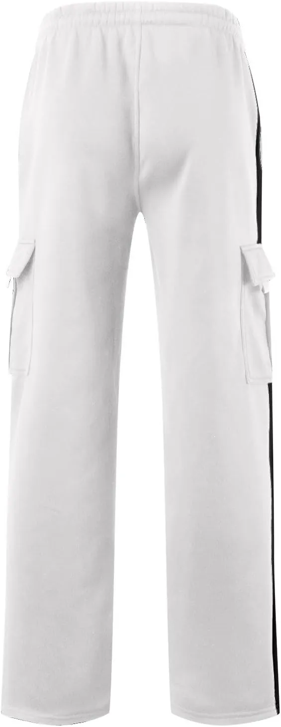 Mens Cargo Sweatpants Casual Fleece Joggers Elastic Waist Drawstring Pants Stretch with Pocket Sweatpants Baggy 2024