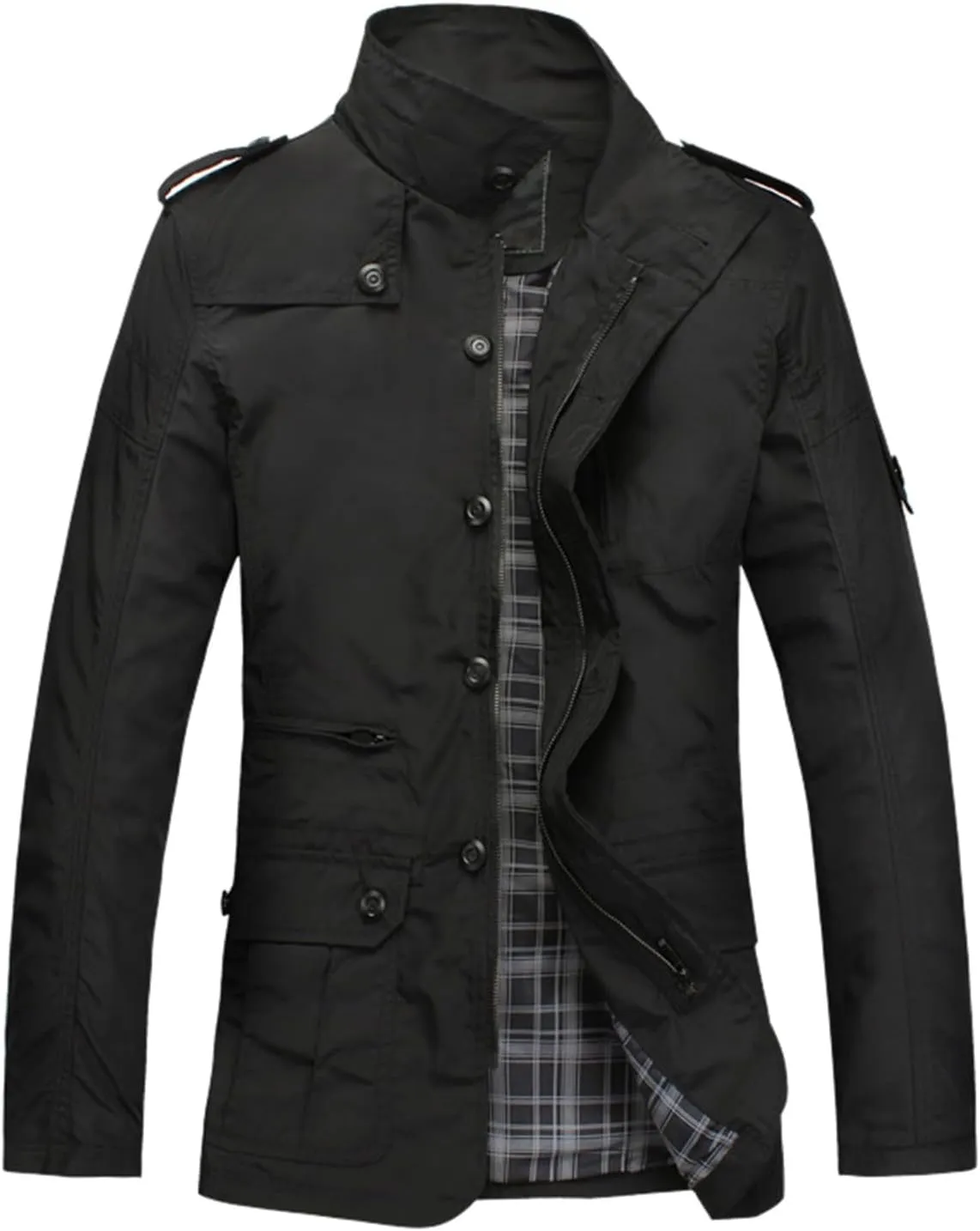 Mens Fall Jackets Fashion Leisure Retro Pocket Zipper Jacket Jacket Overcoat Hooded Baseball Men Lightweight Jacket