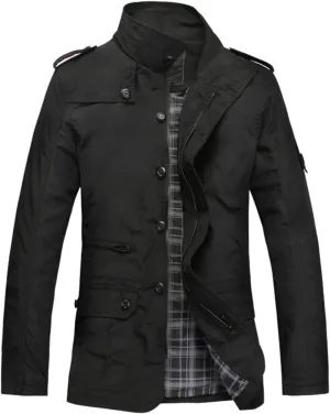 Mens Fall Jackets Fashion Leisure Retro Pocket Zipper Jacket Jacket Overcoat Hooded Baseball Men Lightweight Jacket