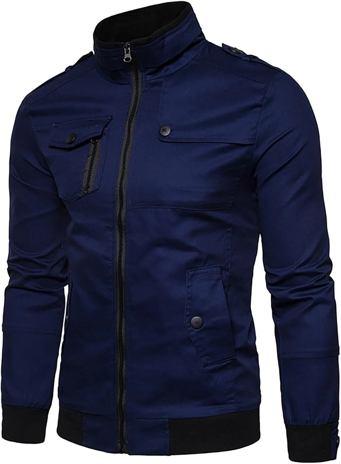 Mens Fall Jackets Fashion Leisure Retro Pocket Zipper Jacket Jacket Overcoat Hooded Baseball Men Lightweight Jacket