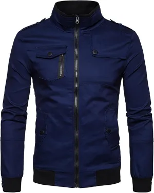 Mens Fall Jackets Fashion Leisure Retro Pocket Zipper Jacket Jacket Overcoat Hooded Baseball Men Lightweight Jacket
