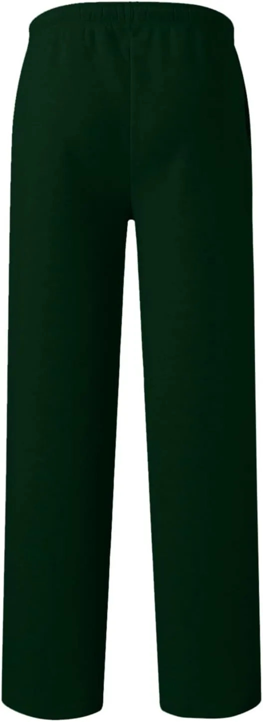 Mens Heavyweight Baggy Elastic Waist Drawstring Sweatpants Fleece Cargo Sweatpants with Pockets Joggers Trousers