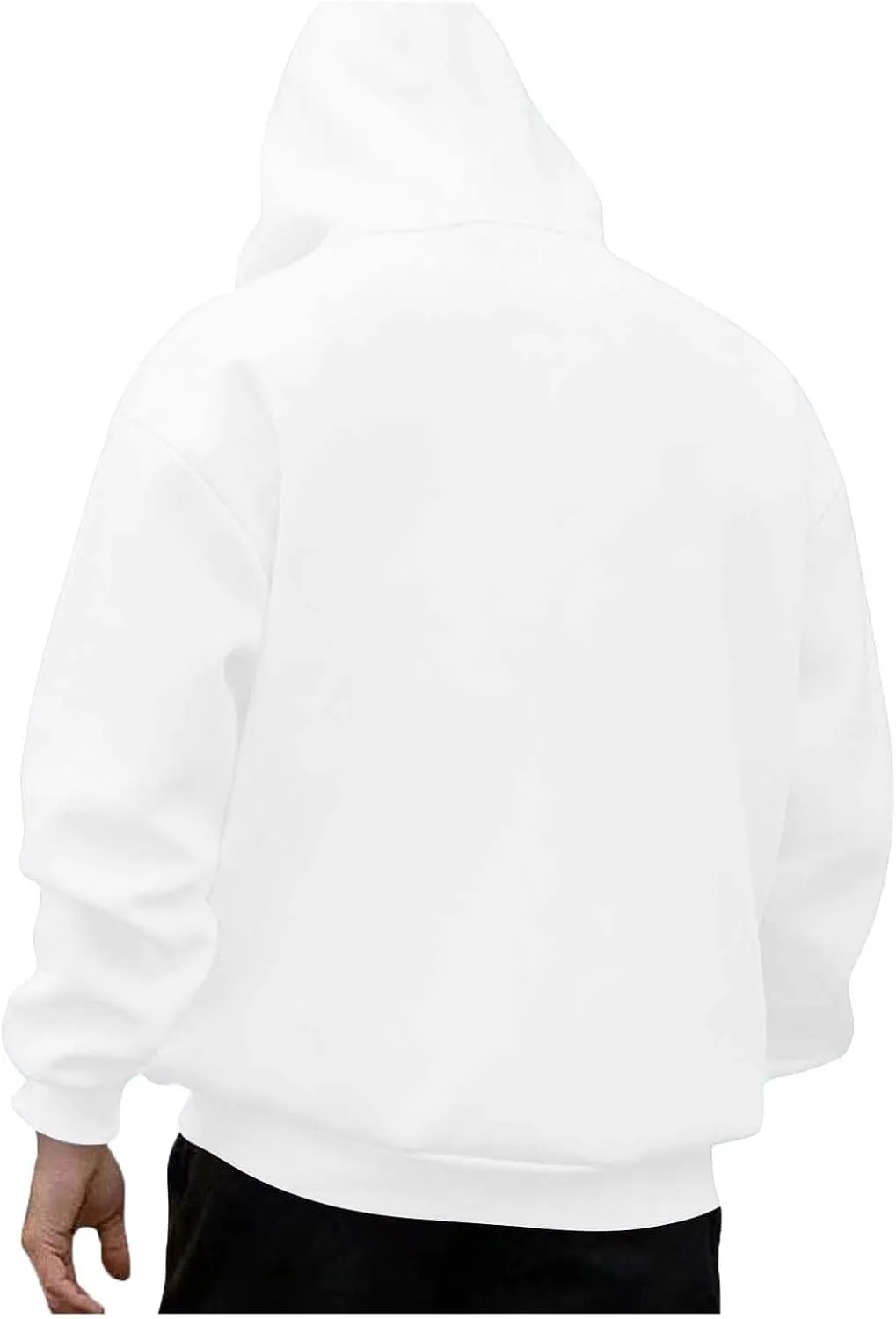 Mens Oversized Hoodie Casual Pullover Long Sleeve Hooded Sweatshirts Trendy Loose Fit Letter Print Hoodies for Men