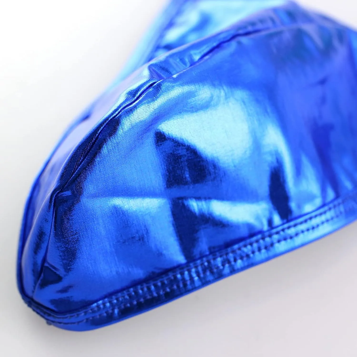 Men's Shiny Fashion Metallic Thong Briefs Male Ice Silk Underpanties