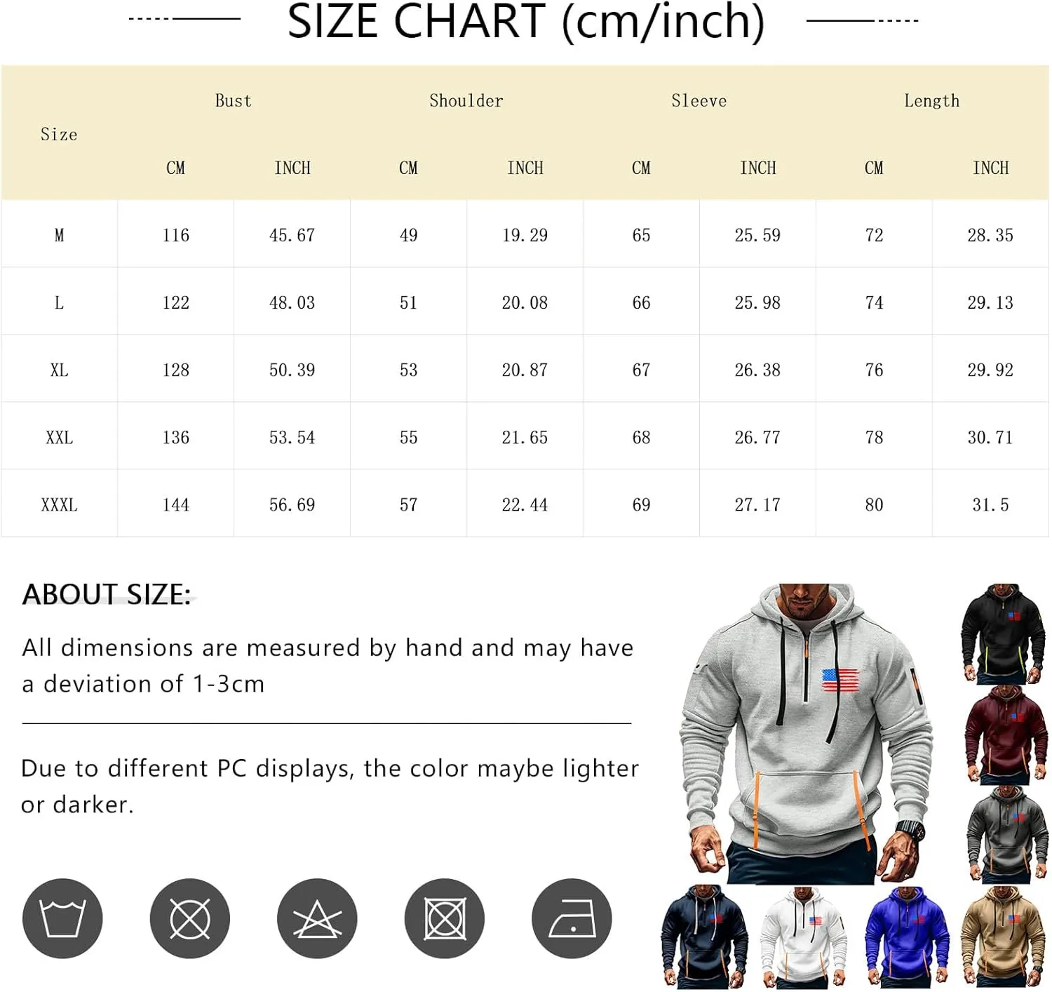 Men's Sweatshirt 1/4 Zip Gym Athletic Soft Drawstring Mens Hoodie Lightweight Basic Sweatshirt with Pockets
