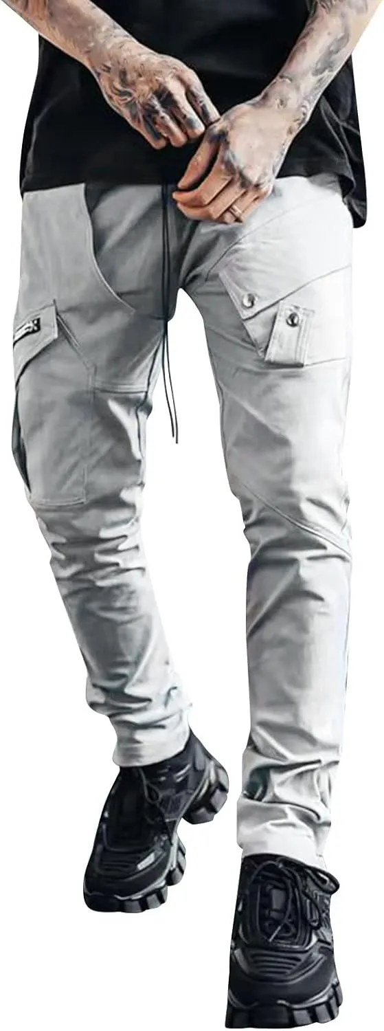 Mens Workout Cargo Sweatpants Men's Winter Fleece Pants Sherpa Lined Warm Sweatpants Active Running Jogger Outdoor