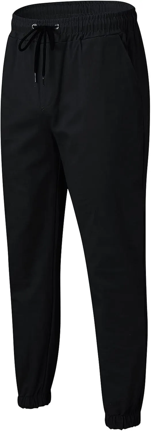 Mens Workout Cargo Sweatpants Pants Pockets Men's Pants Mens Active Athletic Sweatpants Fleece Open Bottom Drawstring