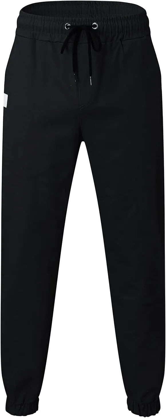 Mens Workout Cargo Sweatpants Pants Pockets Men's Pants Mens Active Athletic Sweatpants Fleece Open Bottom Drawstring