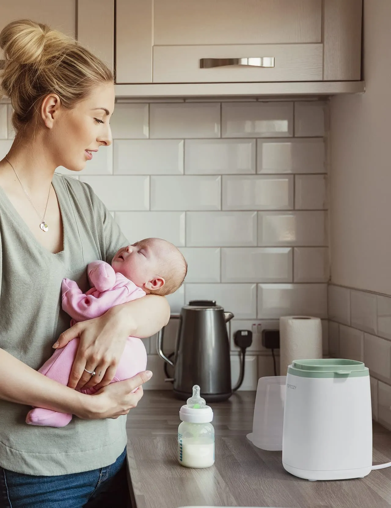 Momcozy Bottle Warmer, Fast Bottle Warmers for All Bottles with Timer, Accurate Temperature Control and Automatic Shut-Off, Multifunctional Bottle Warmer for Breastmilk