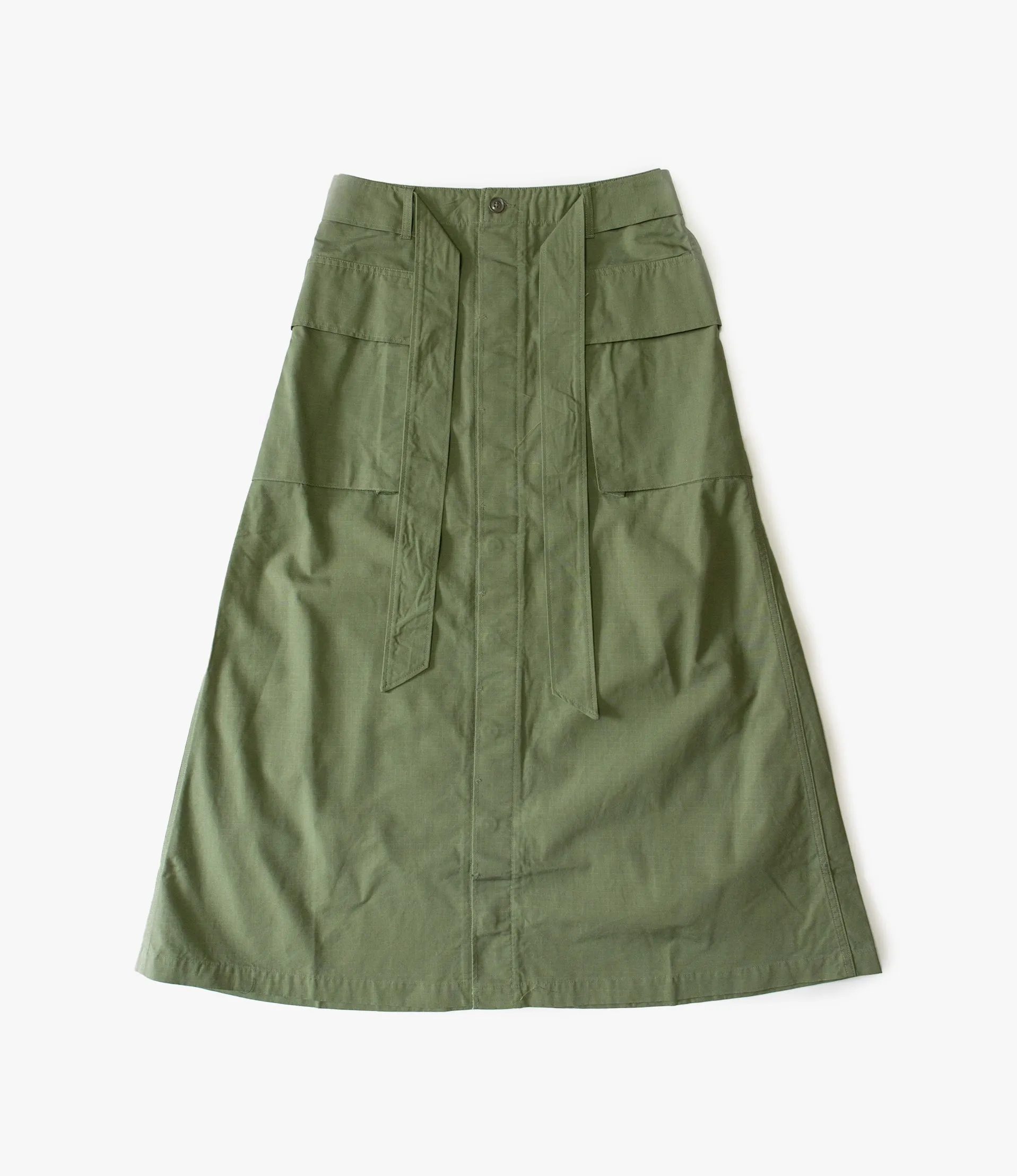 Monkey Skirt – Olive Ripstop Cotton